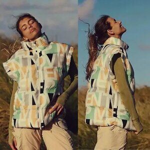 NWT New Free People In A Bubble Printed Puffer Vest Size S